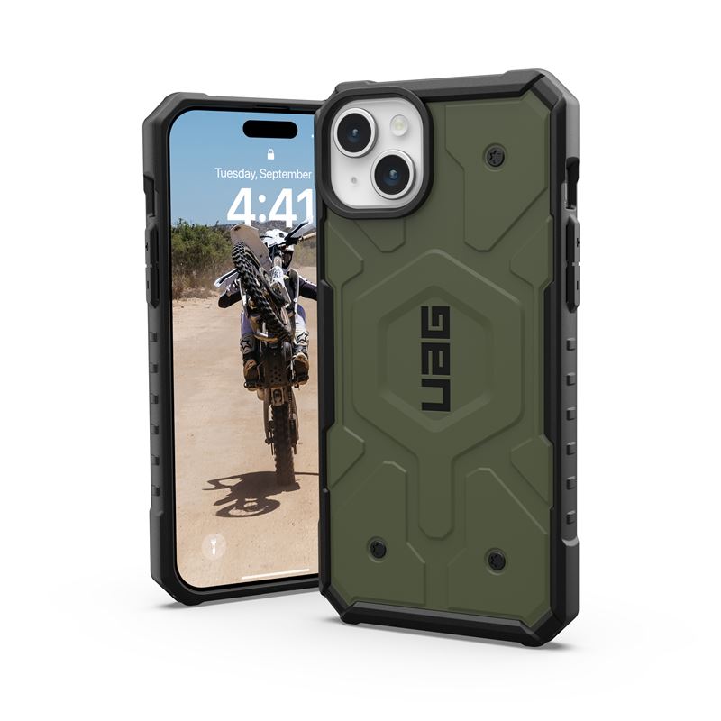 UAG iPhone 15 Plus Pathfinder MagSafe Series Σκληρή Θήκη με MagSafe - Olive Drab