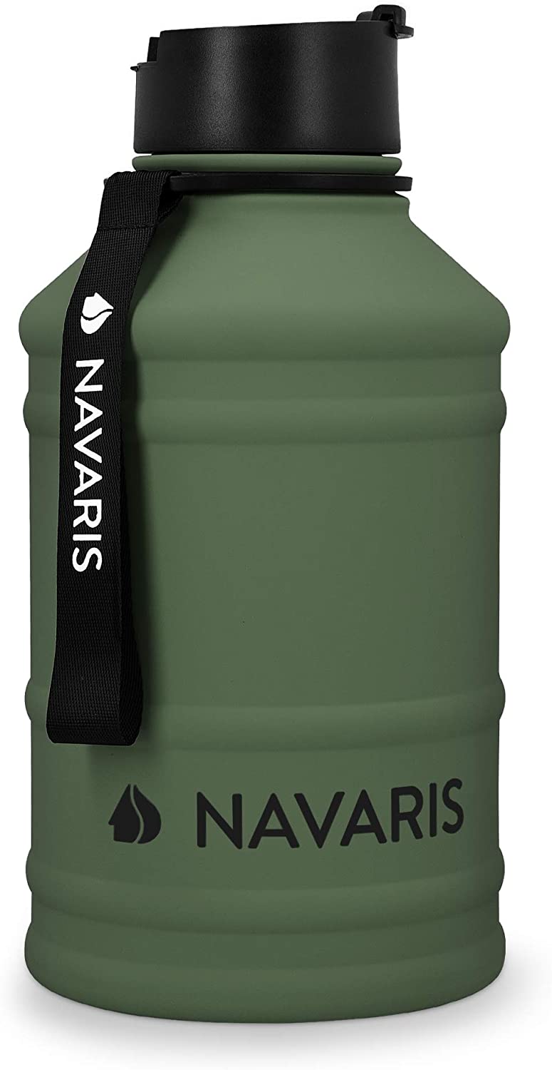 Navaris Μπουκάλι Νερού από Ανοξείδωτο Ατσάλι - BPA Free - 2.2 L - Dark Green - 51084.80