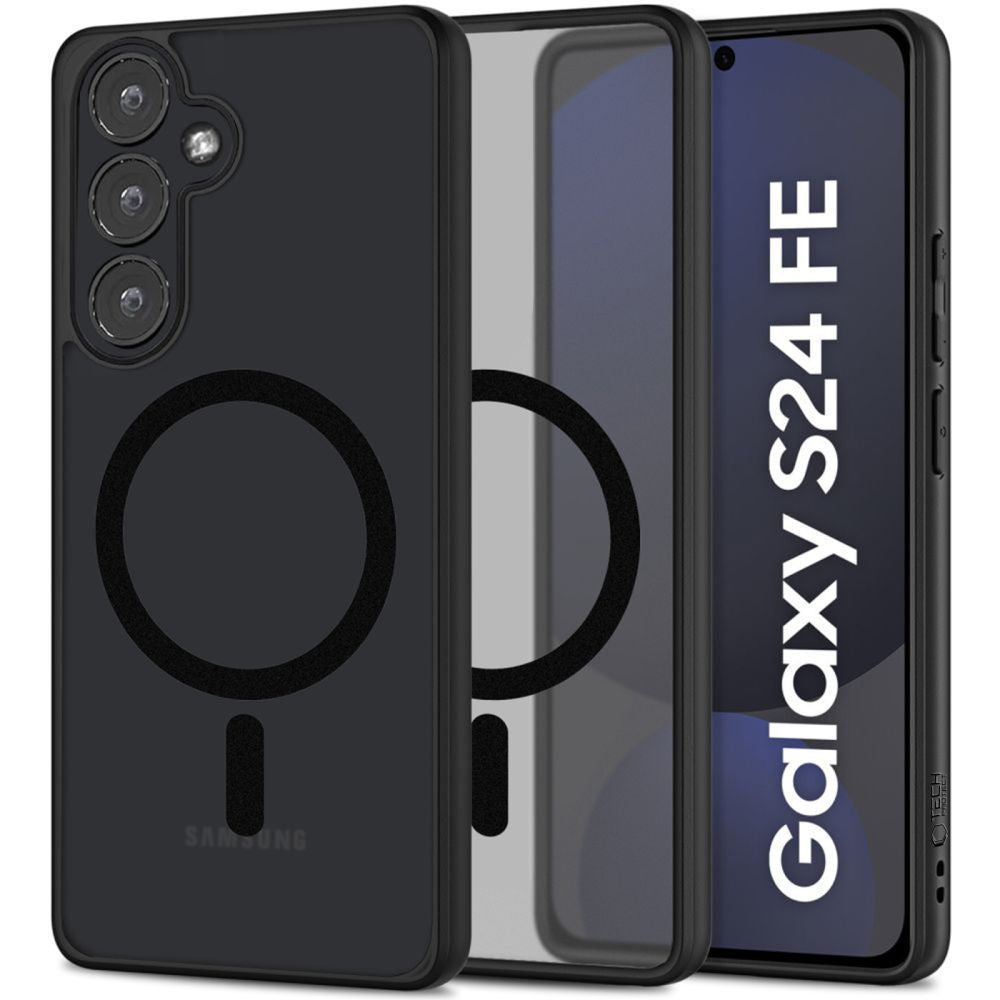 Tech - Protect Samsung Galaxy S24 FE MagMat Σκληρή Θήκη με Πλαίσιο Σιλικόνης και MagSafe - Matte Black