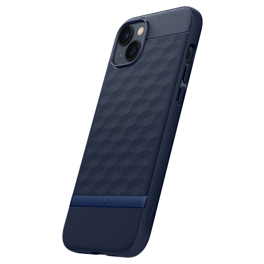 Caseology iPhone 14 Plus / iPhone 15 Plus Parallax Mag Θήκη Σιλικόνης με Σκληρό Πλαίσιο και MagSafe - Midnight Blue