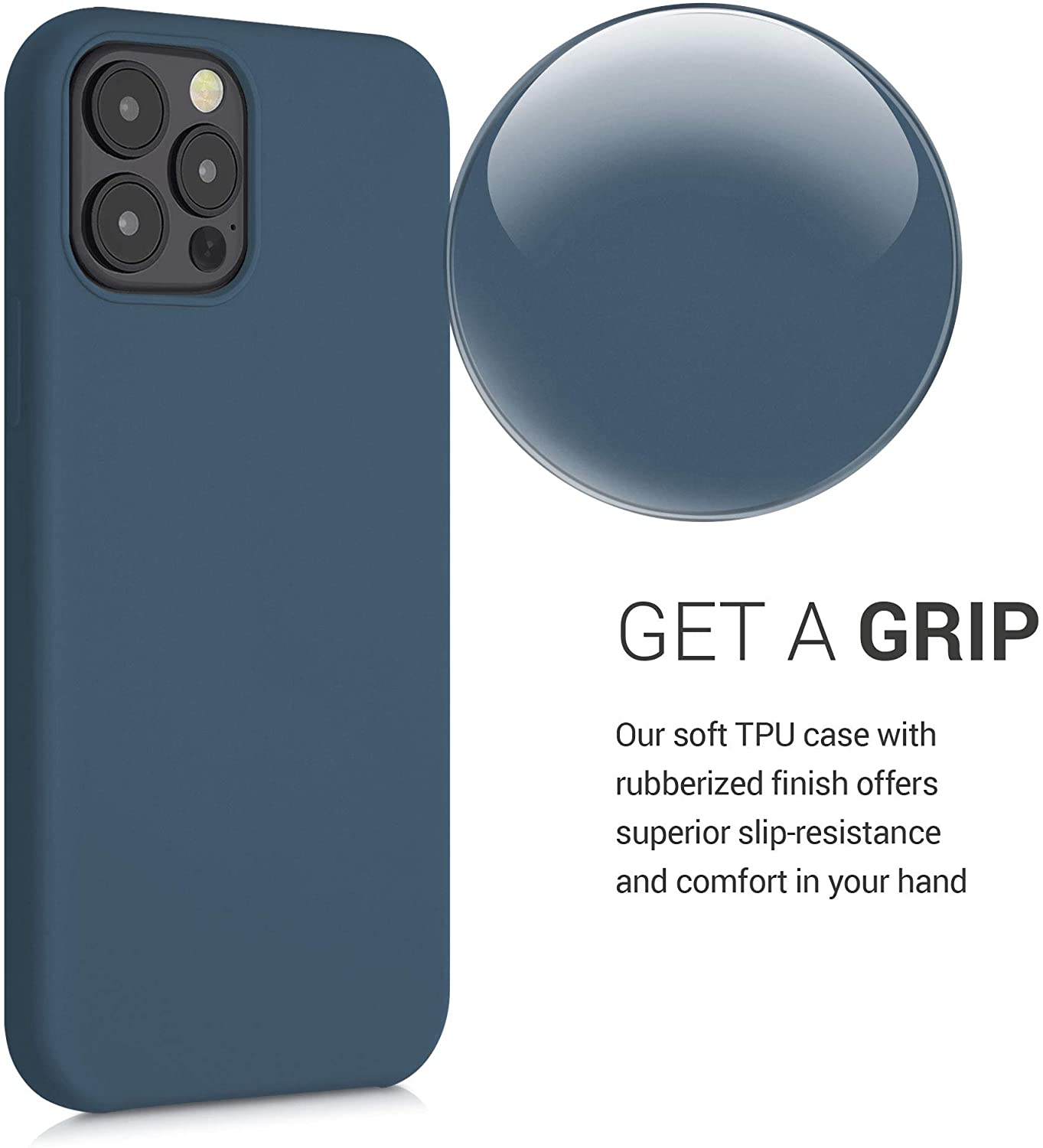 KW iPhone 12 / iPhone 12 Pro Θήκη Σιλικόνης Rubber TPU - Slate Gray - 52641.202