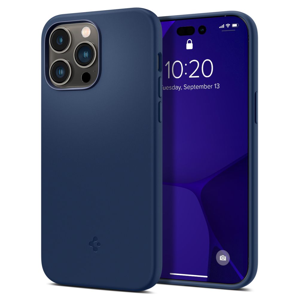 Spigen iPhone 14 Pro Silicone Fit Mag Θήκη Σιλικόνης με MagSafe - Navy Blue - ACS04992