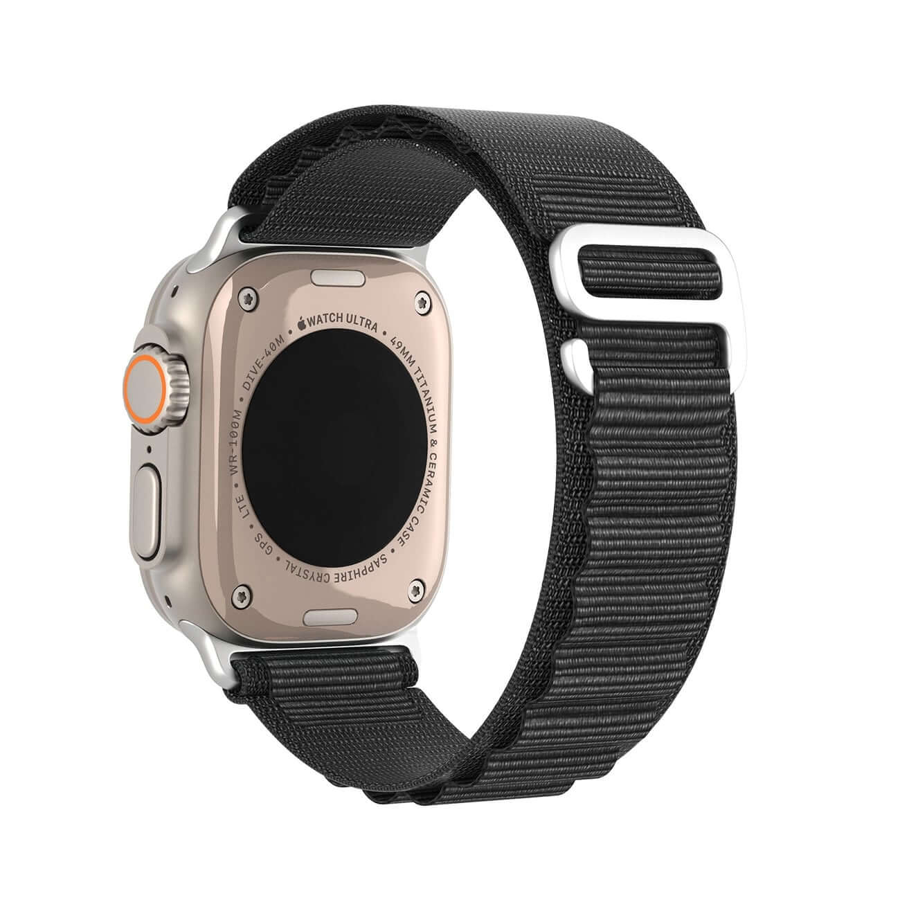 Dux Ducis Λουράκι Apple Watch 2 / 3 / 4 / 5 / 6 / 7 / 8 / 9 / SE / ULTRA 1 / ULTRA 2 - 42 / 44 / 45 / 49 mm GS Version Steel Buckle Sport Λουράκι από Νάυλον - Black