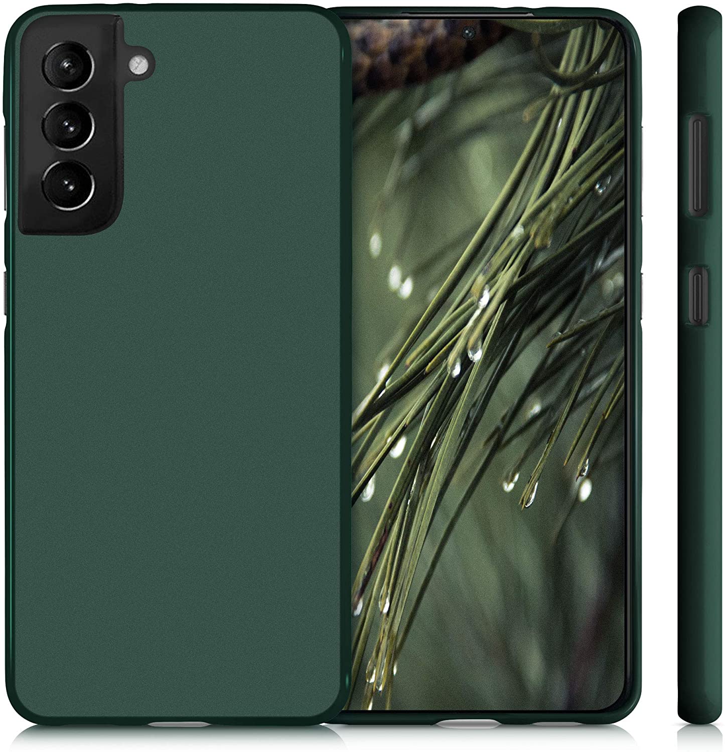 KW Samsung Galaxy S21 Θήκη Σιλικόνης TPU - Moss Green - 54055.169