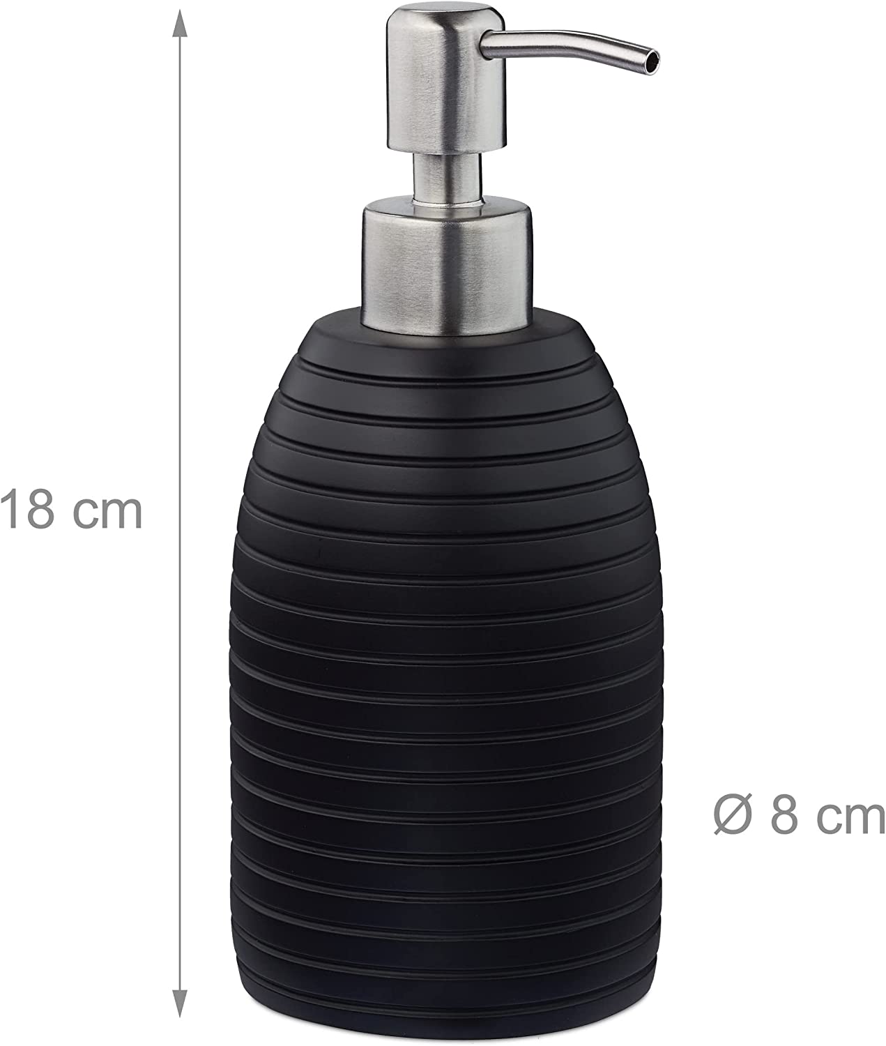 Relaxdays Σαπουνοθήκη Dispenser από Πολυρεσίνη - Black - 4052025908812