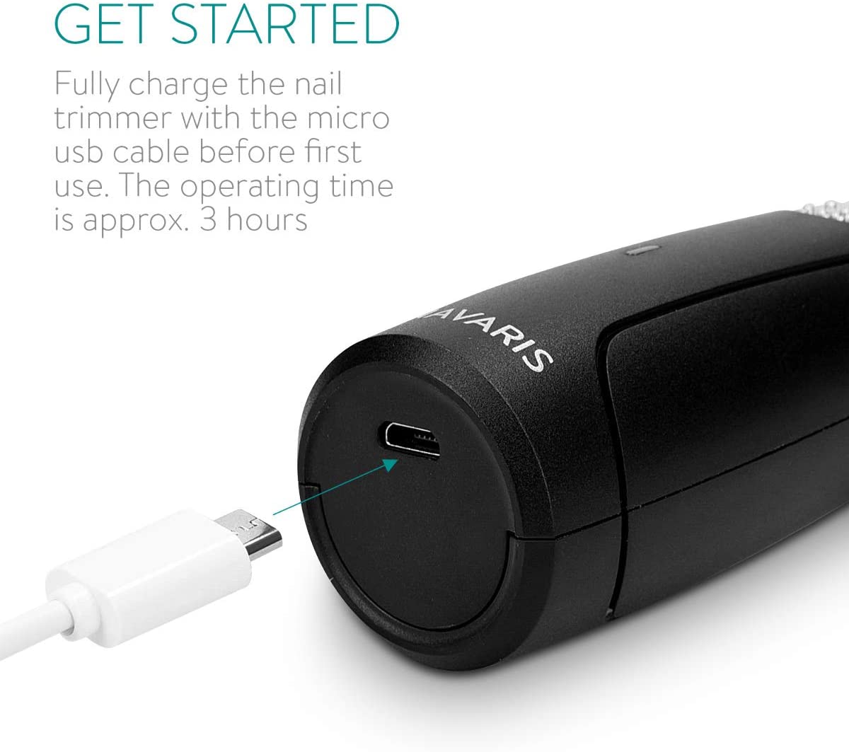 Navaris Επαναφορτιζόμενη Λίμα για Κατοικίδια - Black - 44352