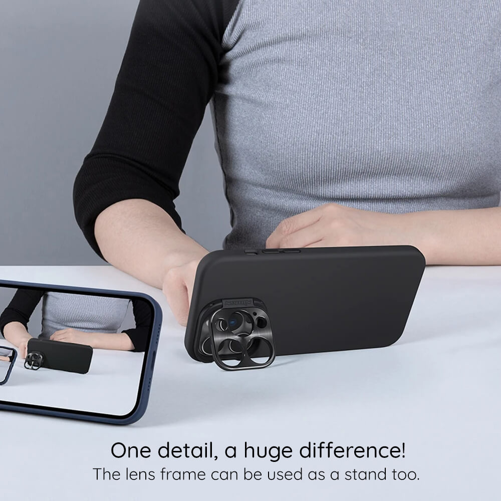 Nillkin iPhone 16 Pro Lens Wing Magnetic Σκληρή Θήκη με Μεταλλική Προστασία για την Κάμερα - Black