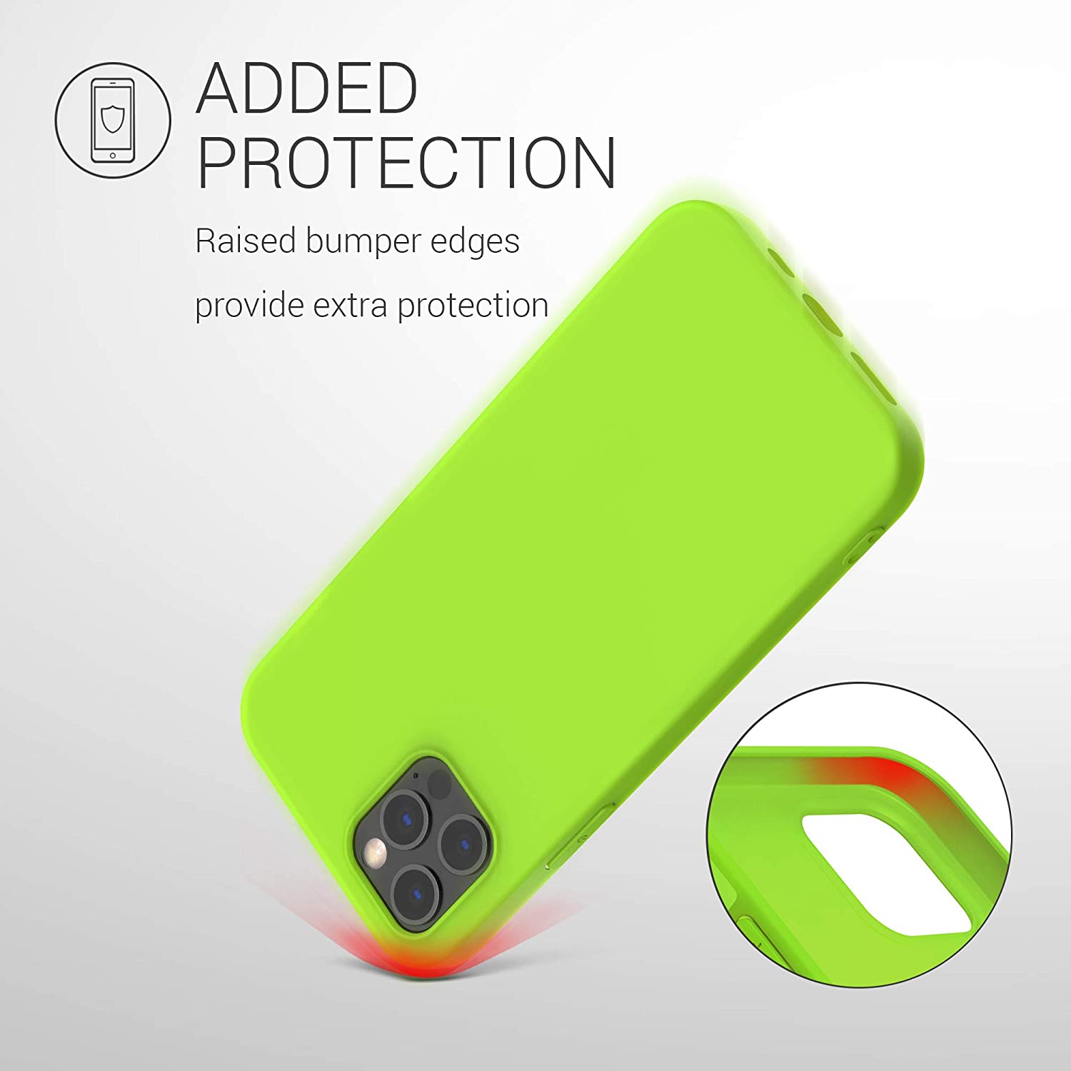 KW iPhone 12 Pro Max Θήκη Σιλικόνης TPU - Neon Yellow - 54490.75