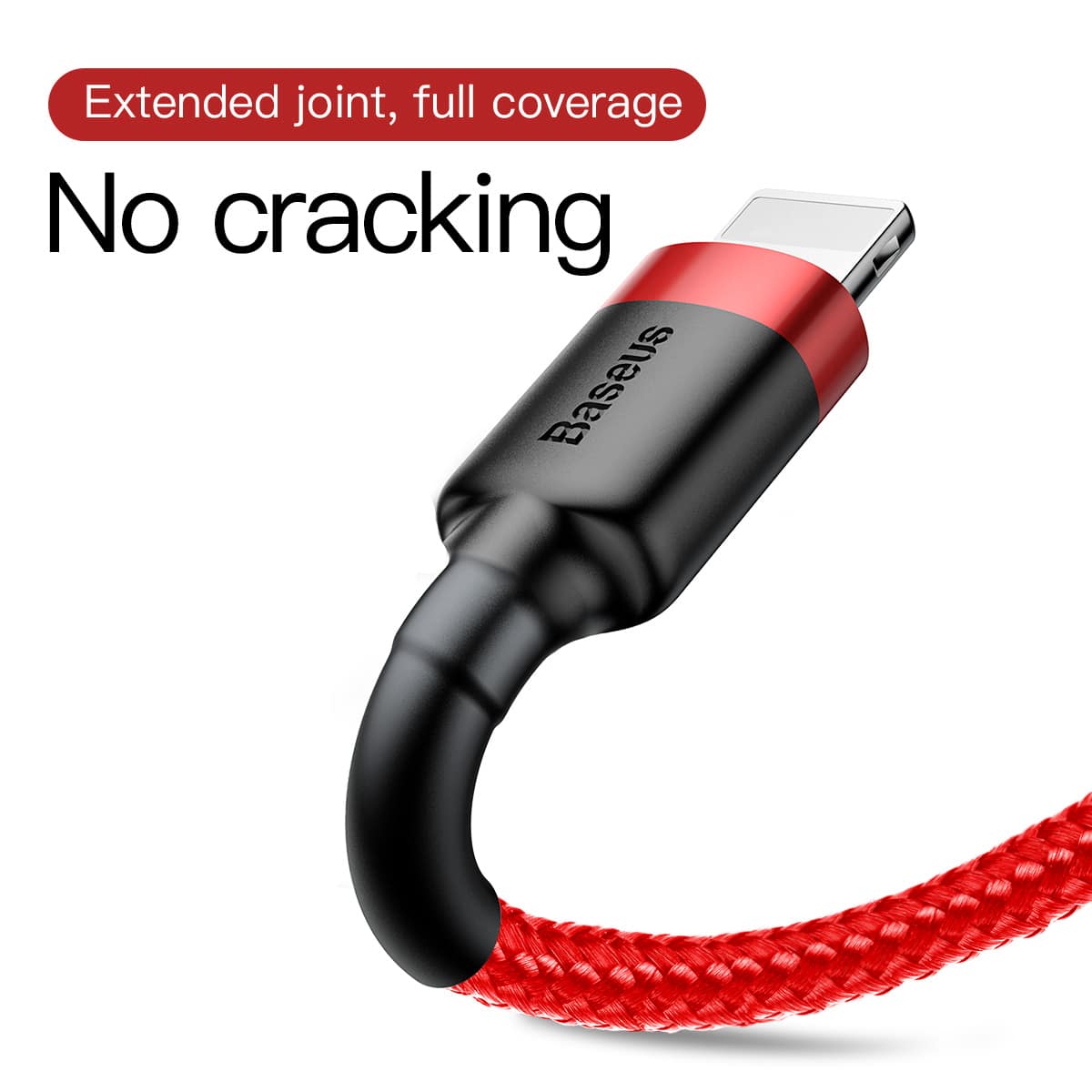 Baseus Kevlar Lightning Quick Charge Cable - Υψηλής Ταχύτητας Καλώδιο Lightning Γρήγορης Φόρτισης 2.4A 1M - Red - CALKLF-B09