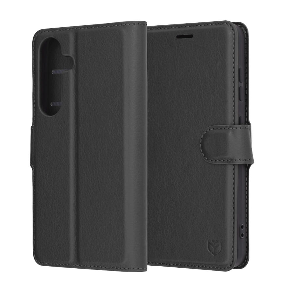 Techsuit Samsung Galaxy S25 - Leather Folio - Θήκη Πορτοφόλι από Δερματίνη με Stand - Black