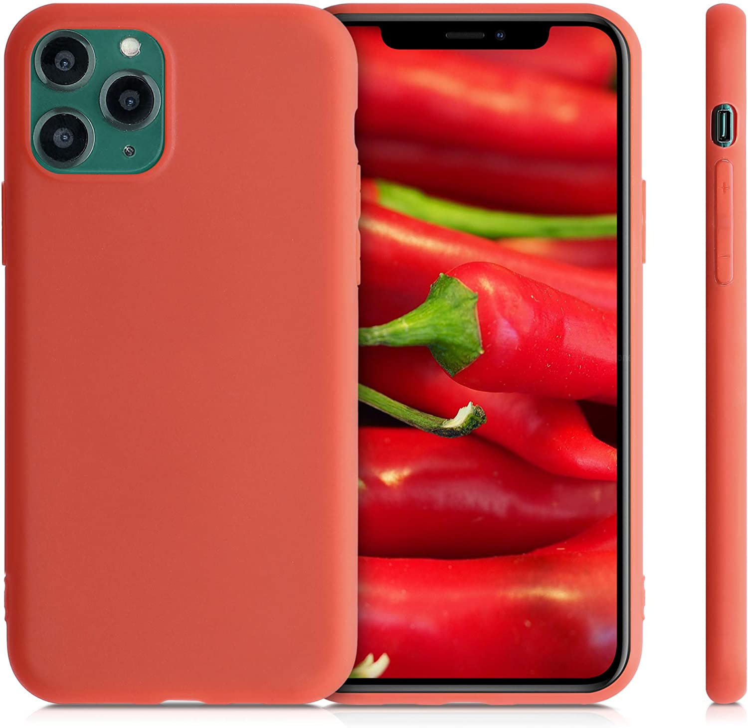 KW iPhone 11 Pro Θήκη Σιλικόνης TPU - Neon Red - 49781.111