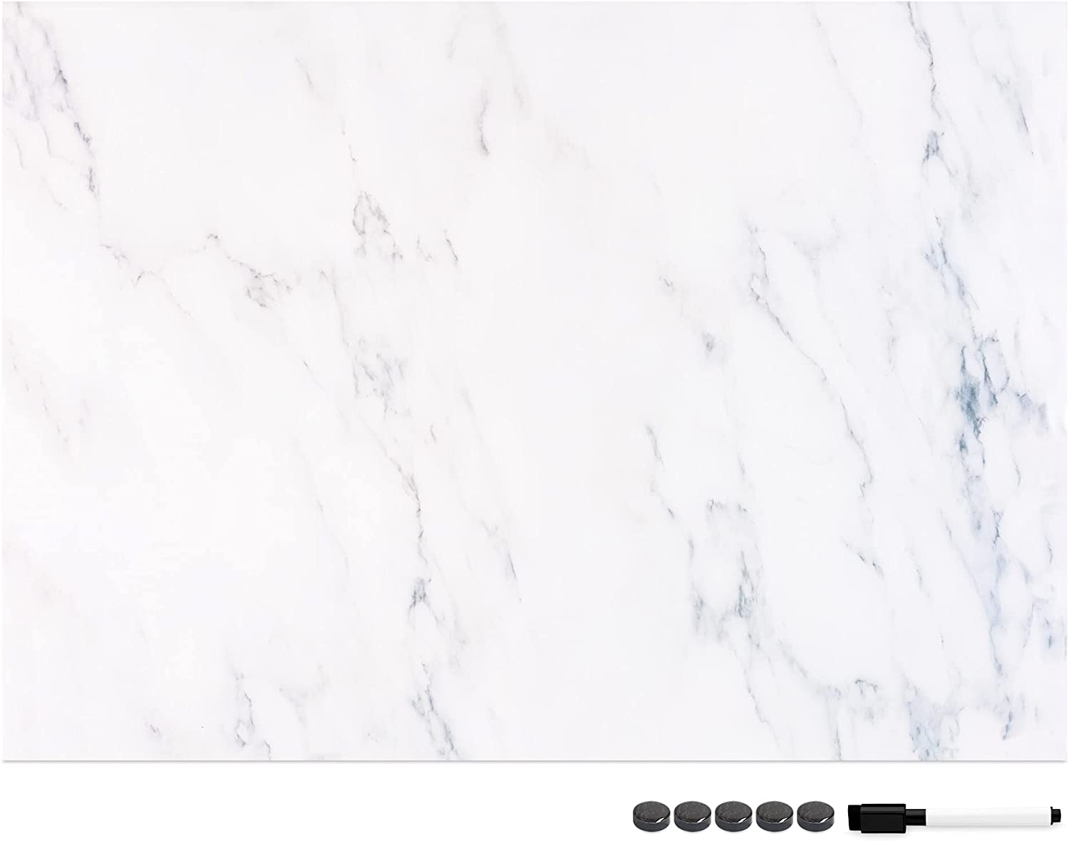 Navaris Μαγνητικός Πίνακας Ανακοινώσεων - 70 x 50 cm - White Marble - 49996.04