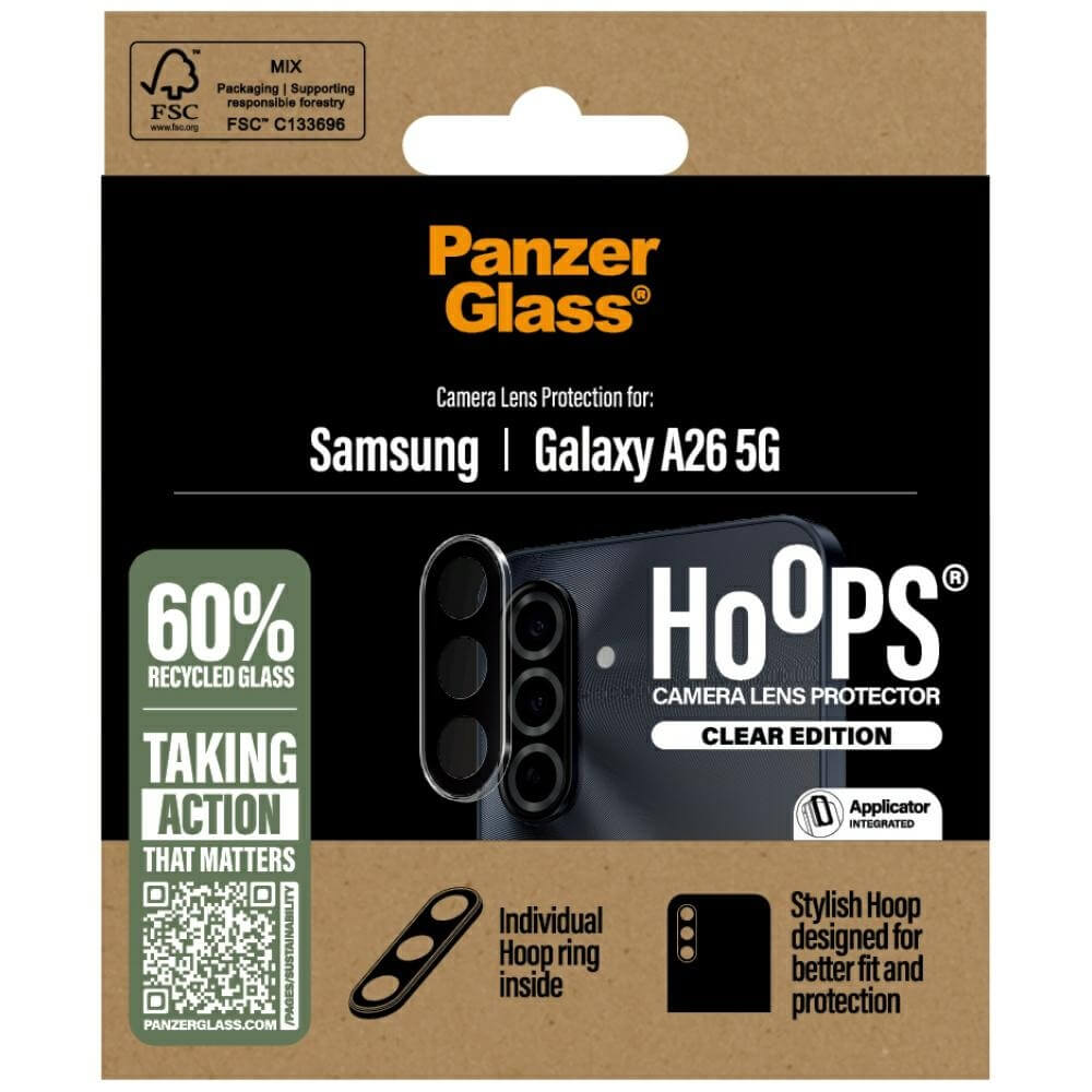 PanzerGlass Samsung Galaxy A26 5G Hoops Camera Lens Protector Αντιχαρακτικό Γυαλί για την Κάμερα - Διάφανο