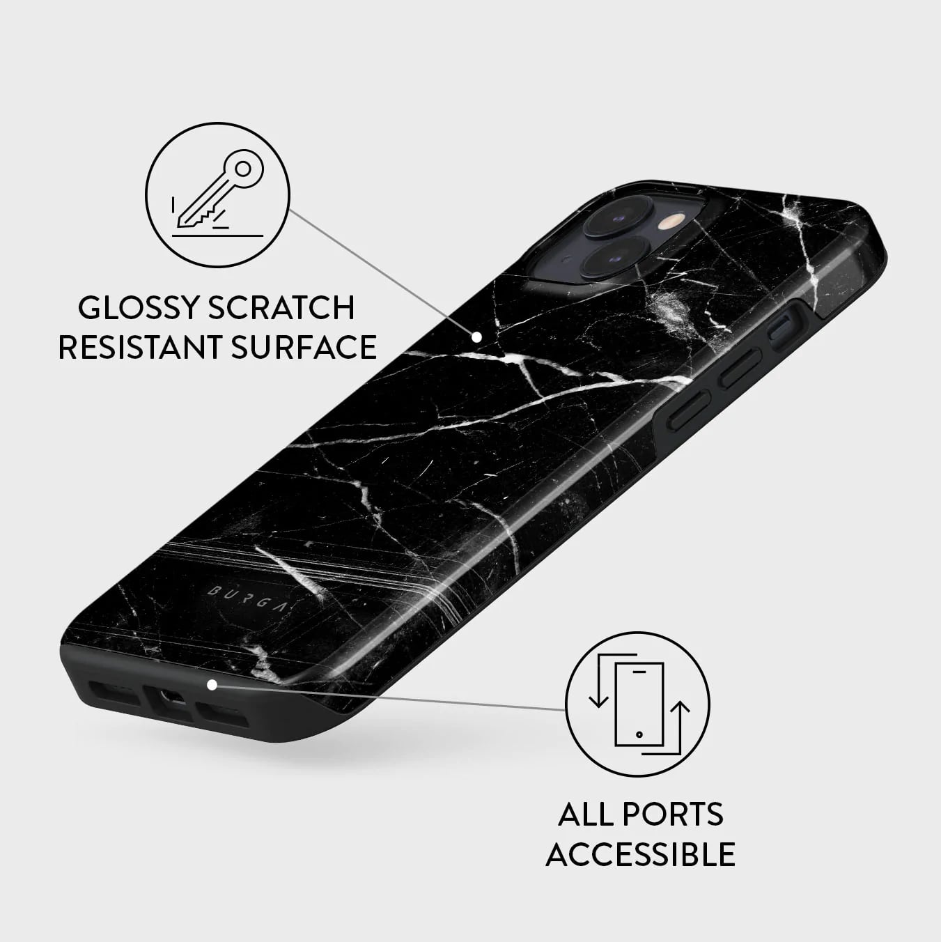 Burga iPhone 14 Plus Fashion Tough Σκληρή Θήκη - Noir Origin