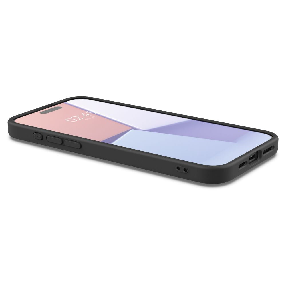 Spigen Cyrill iPhone 15 Pro Kajuk Mag Θήκη με Επένδυση Συνθετικού Δέρματος και MagSafe - Black