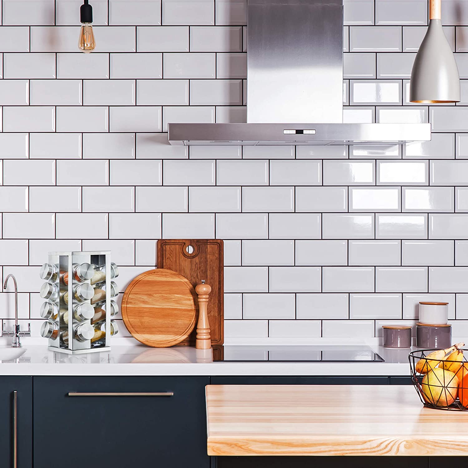 Relaxdays Καρουζέλ Μπαχαρικών με 16 Δοχεία - Silver - 4052025264611