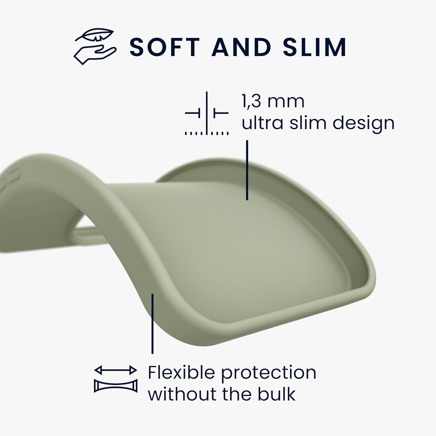 KW Xiaomi Redmi Note 13 Pro+ 5G Λεπτή Θήκη Σιλικόνης TPU - Grey Green