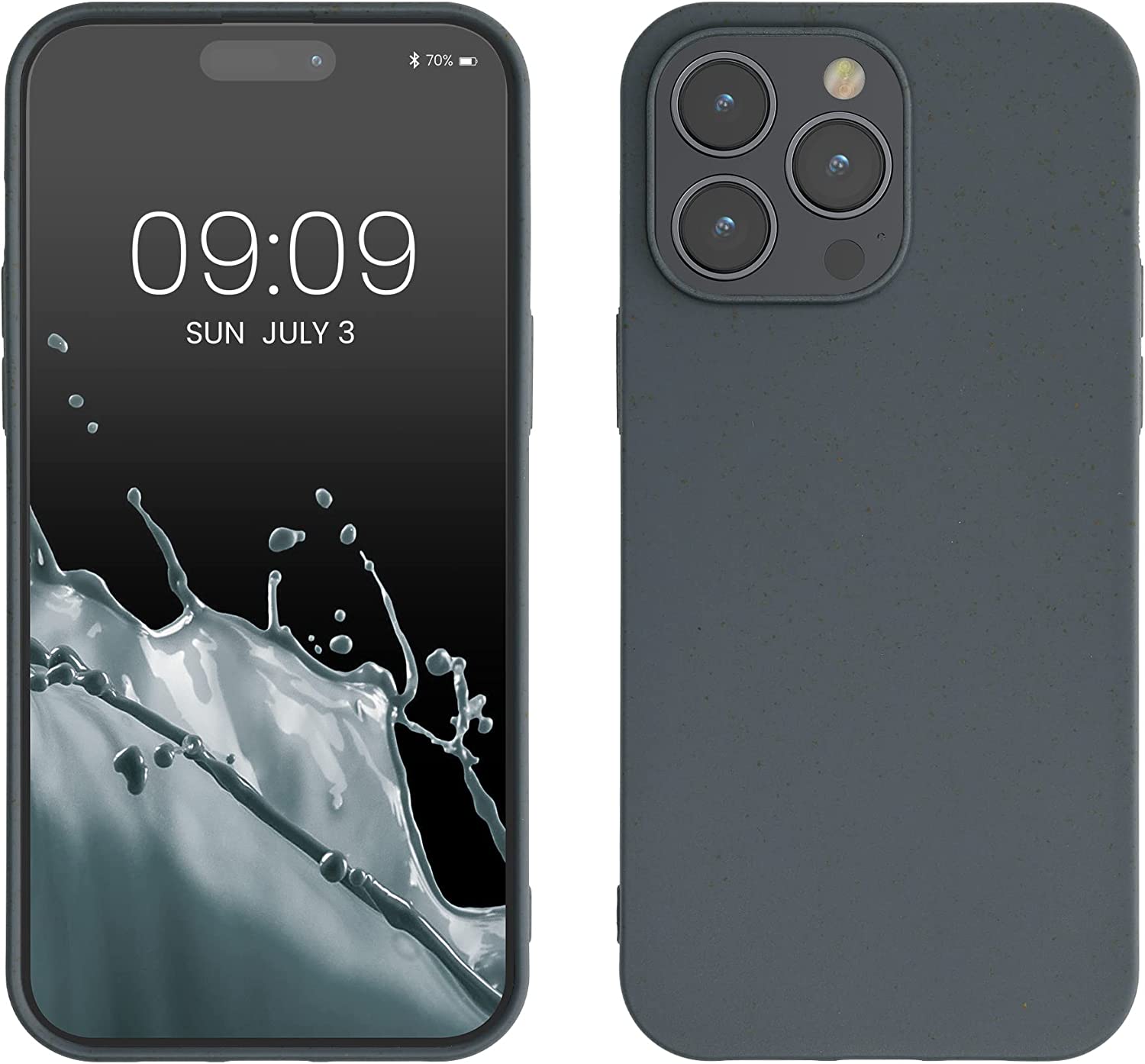 Kalibri iPhone 14 Pro Max Θήκη Σιλικόνης TPU με Ανακυκλώσιμο και Βιοδιασπώμενο Υλικό - Dark Slate - 59220.202