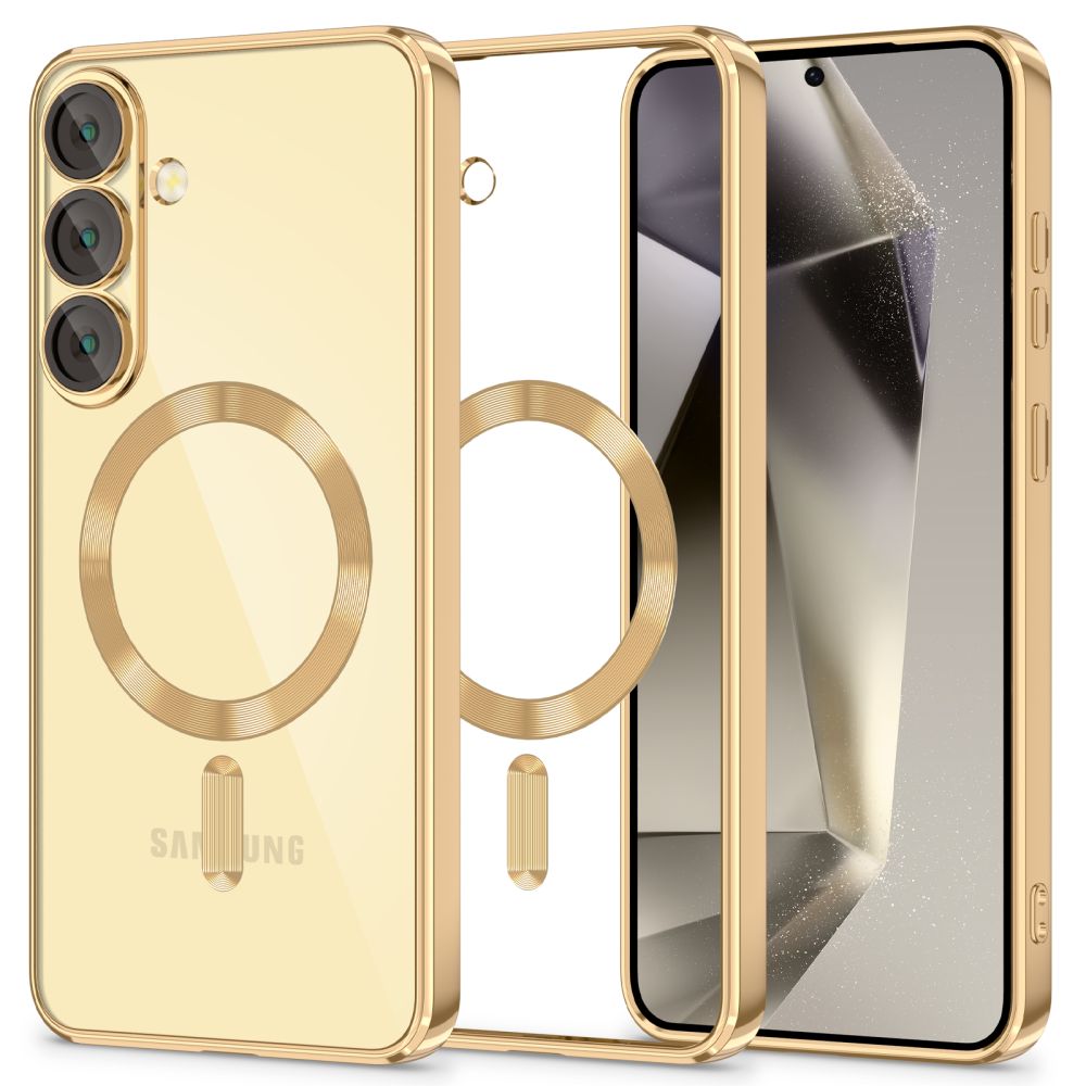 Tech-Protect Samsung Galaxy S25 Plus MagFlex Θήκη Σιλικόνης TPU με MagSafe - Shiny Gold