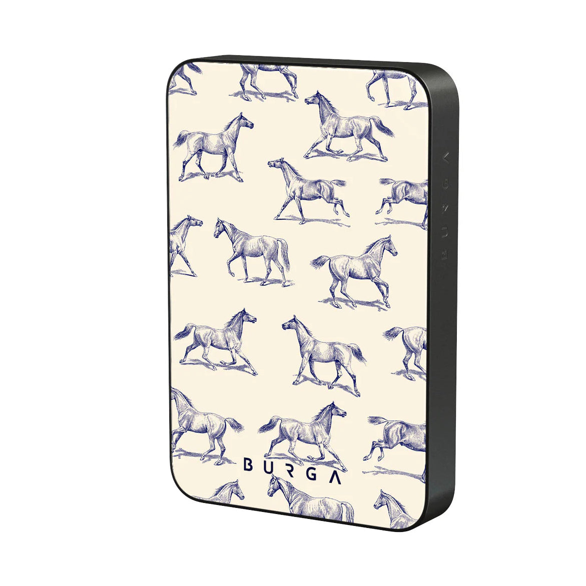 Burga Μαγνητικό Ασύρματο MagSafe PowerBank 5000mAh με Καλώδιο Type-C to Type-C - Gunmetal - Derby Race