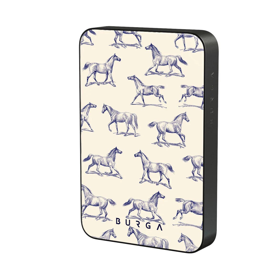 Burga Μαγνητικό Ασύρματο MagSafe PowerBank 5000mAh με Καλώδιο Type - C to Type - C - Gunmetal - Derby Race