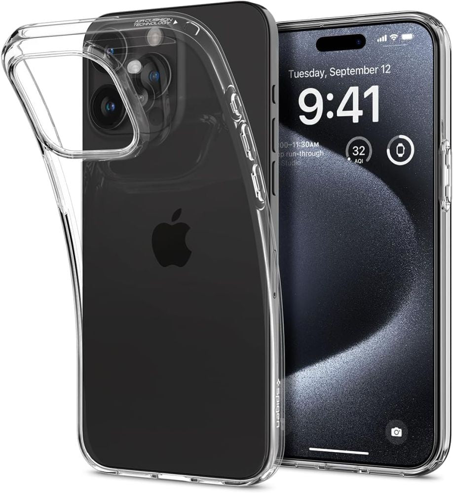 Spigen iPhone 15 Pro Liquid Crystal Θήκη Σιλικόνης - Crystal Clear
