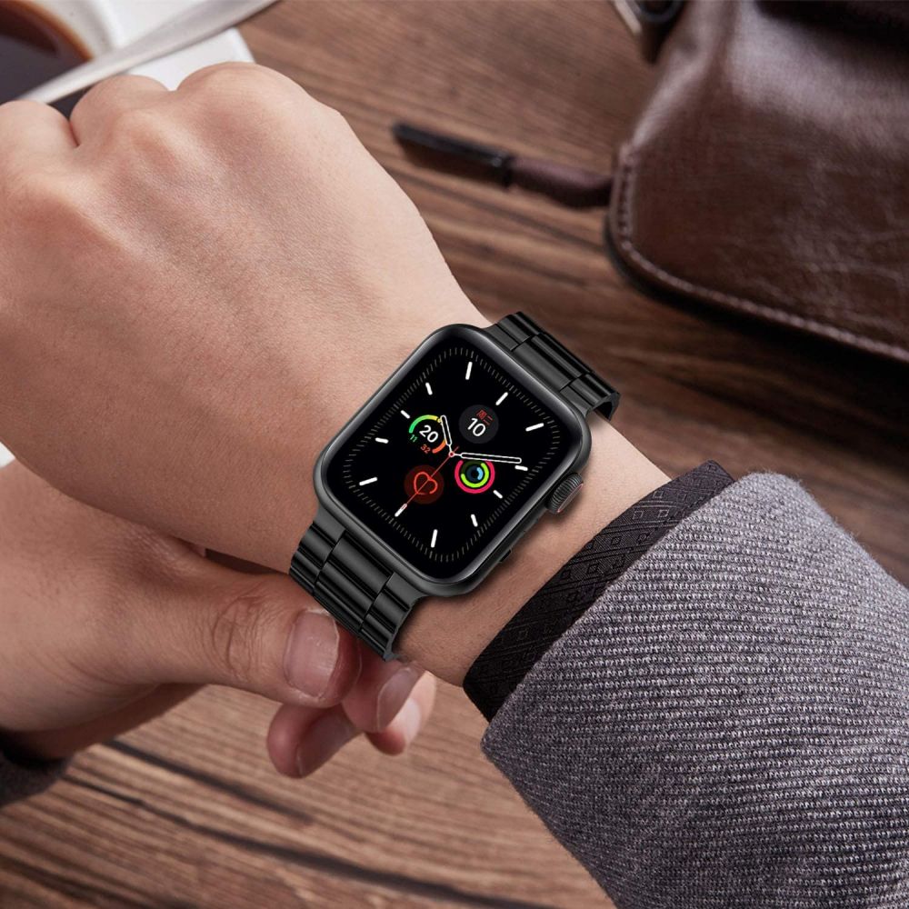 Tech - Protect Λουράκι Apple Watch 8/9/10/11 - SE (1/2/3) - Ultra (1/2/3) – 44/45/46/49mm Stainless από Ανοξείδωτο Ατσάλι - Black