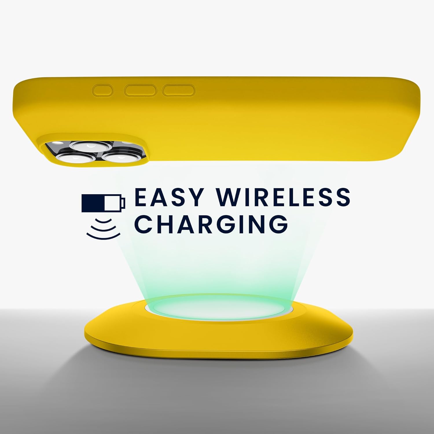 KW iPhone 16 Pro Θήκη Σιλικόνης Rubberized TPU - Bright Yellow