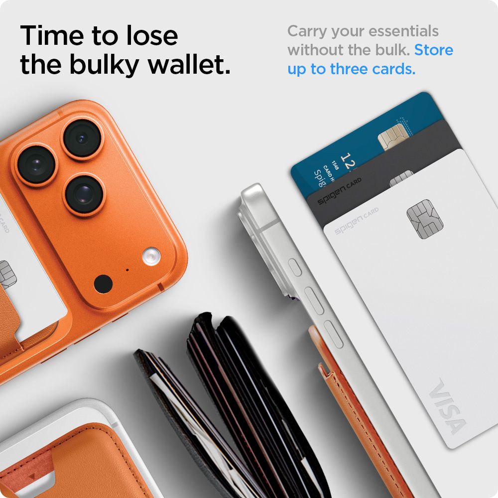 Spigen Universal Θήκη για Κάρτες - Valentinus MagSafe Card Holder - Metallic Orange