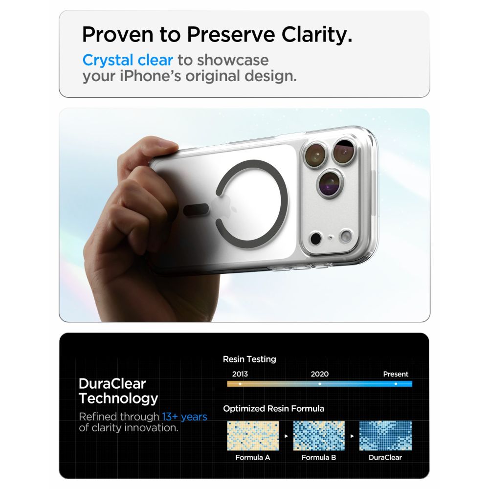 Spigen iPhone 18 Pro / iPhone 17 Pro - Σκληρή Θήκη με Πλαίσιο Σιλικόνης Και MagSafe - Ultra Hybrid Mag - Clear / Graphite