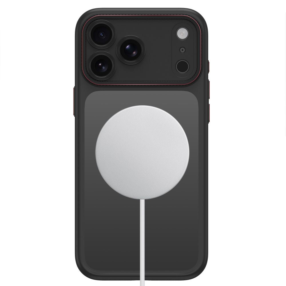 Tech-Protect iPhone 18 Pro Max / iPhone 17 Pro Max - Σκληρή Θήκη με Πλαίσιο Σιλικόνης MagSafe - MagCam - Matte Black / Red