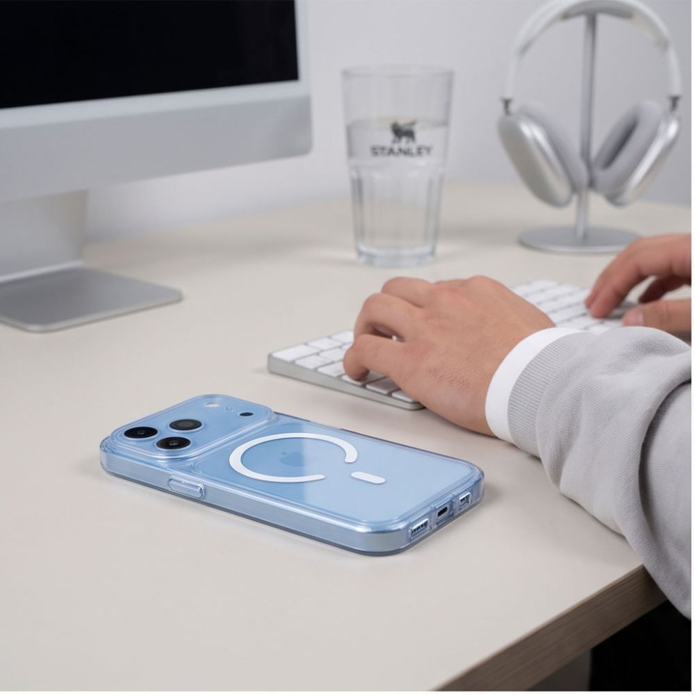 Tech-Protect iPhone 17 Pro Max / iPhone 18 Pro Max - Σκληρή Θήκη με Πλαίσιο Σιλικόνης - MagPeak MagSafe CC - Clear