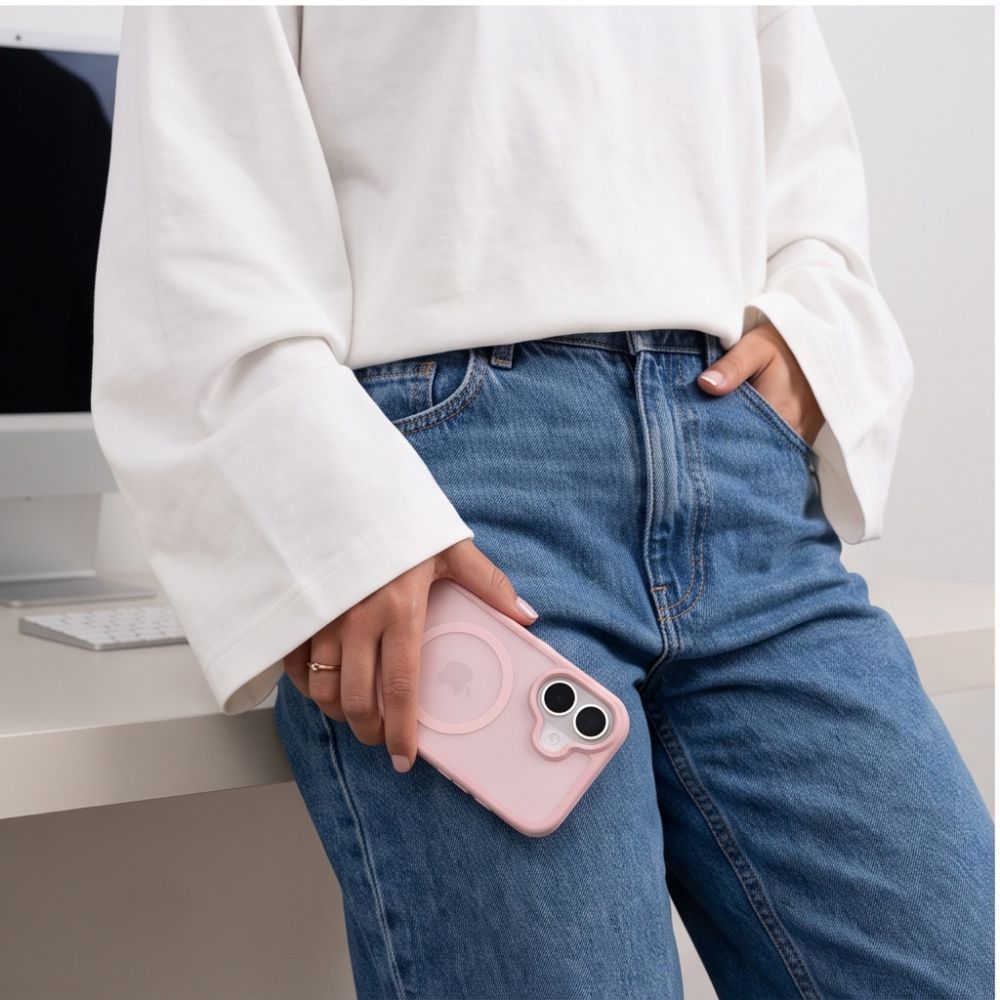 Tech-Protect iPhone 17 - Σκληρή Θήκη με Πλαίσιο Σιλικόνης και MagSafe - BasicMag - Matte Pink