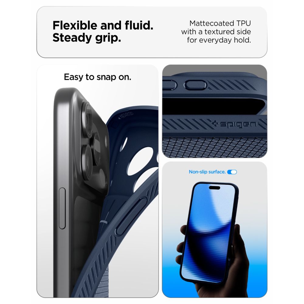 Spigen iPhone 18 Pro / iPhone 17 Pro - Θήκη Σιλικόνης - Liquid Air - Navy Blue