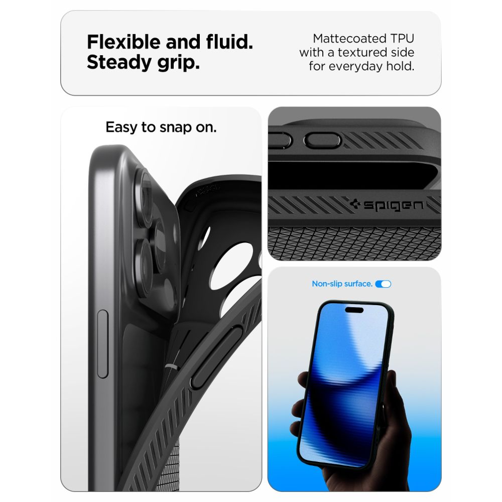 Spigen iPhone 18 Pro / iPhone 17 Pro - Θήκη Σιλικόνης - Liquid Air - Matte Black