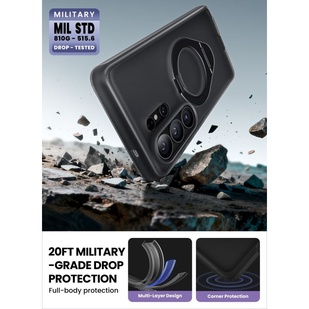 Supcase Samsung Galaxy S26 Ultra - Σκληρή Magsafe Θήκη με Προστασία Οθόνης και Stand - Cosmo Mag - Frost Black