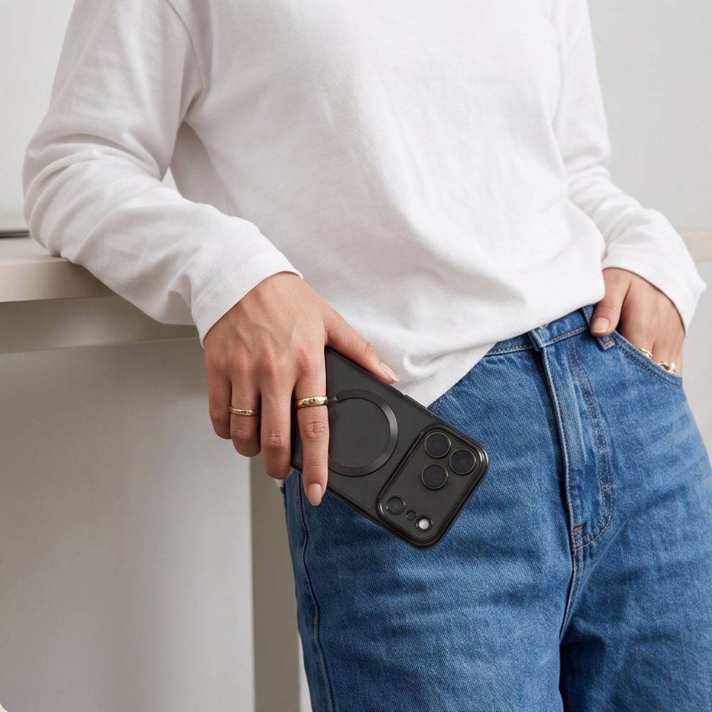 Tech-Protect iPhone 18 Pro / iPhone 17 Pro - Θήκη Σιλικόνης TPU με MagSafe - MagFlex - Shiny Black