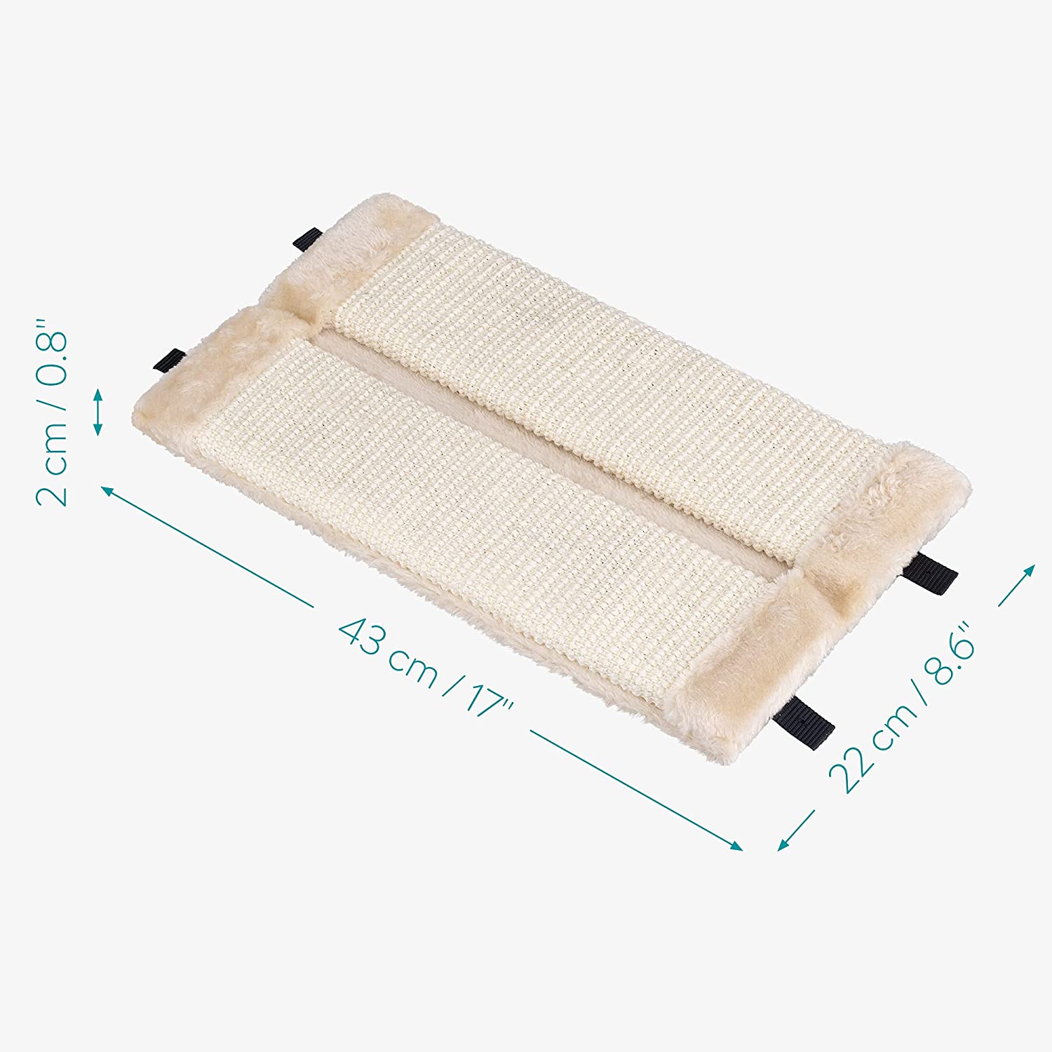 Navaris Σετ με 2 Επιτοίχια Γωνιακά Ονυχοδρόμια για Γάτες - 43 x 22 x 2 cm - Beige - 54855.11