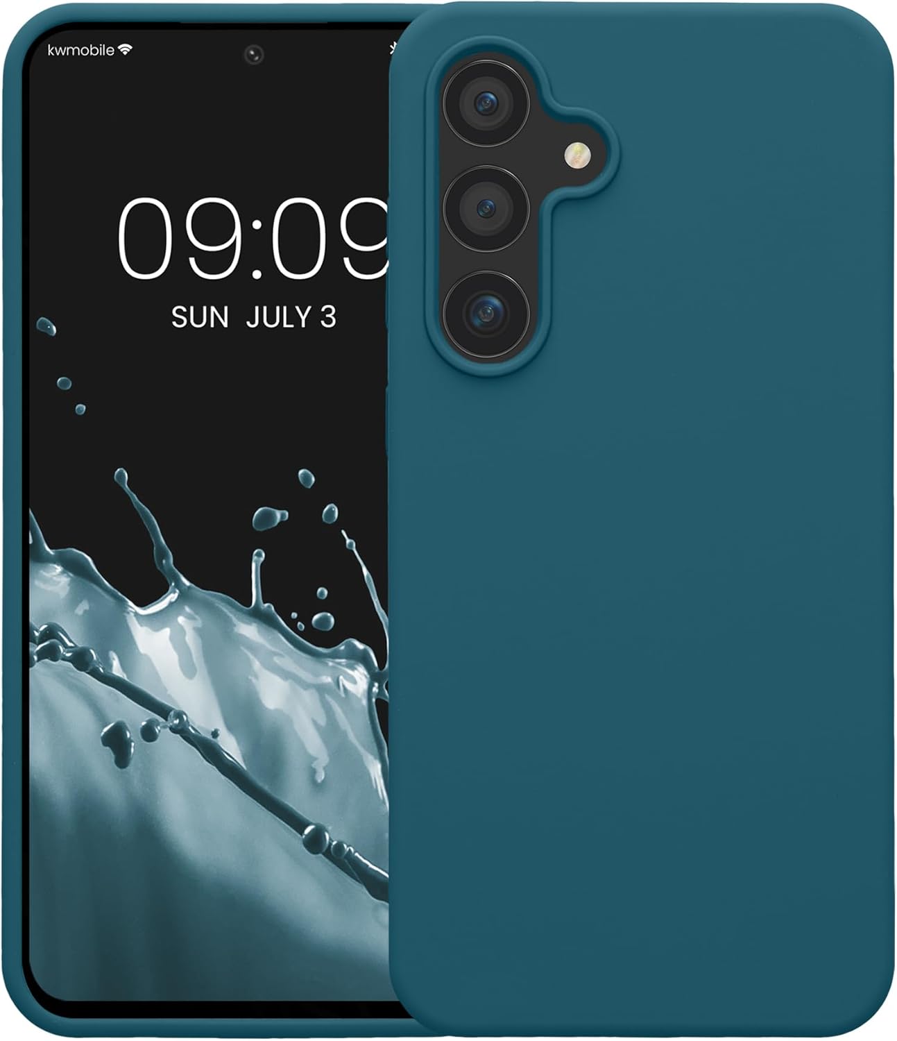 KW Samsung Galaxy S24 FE Θήκη Σιλικόνης Rubberized TPU - Petrol Matte