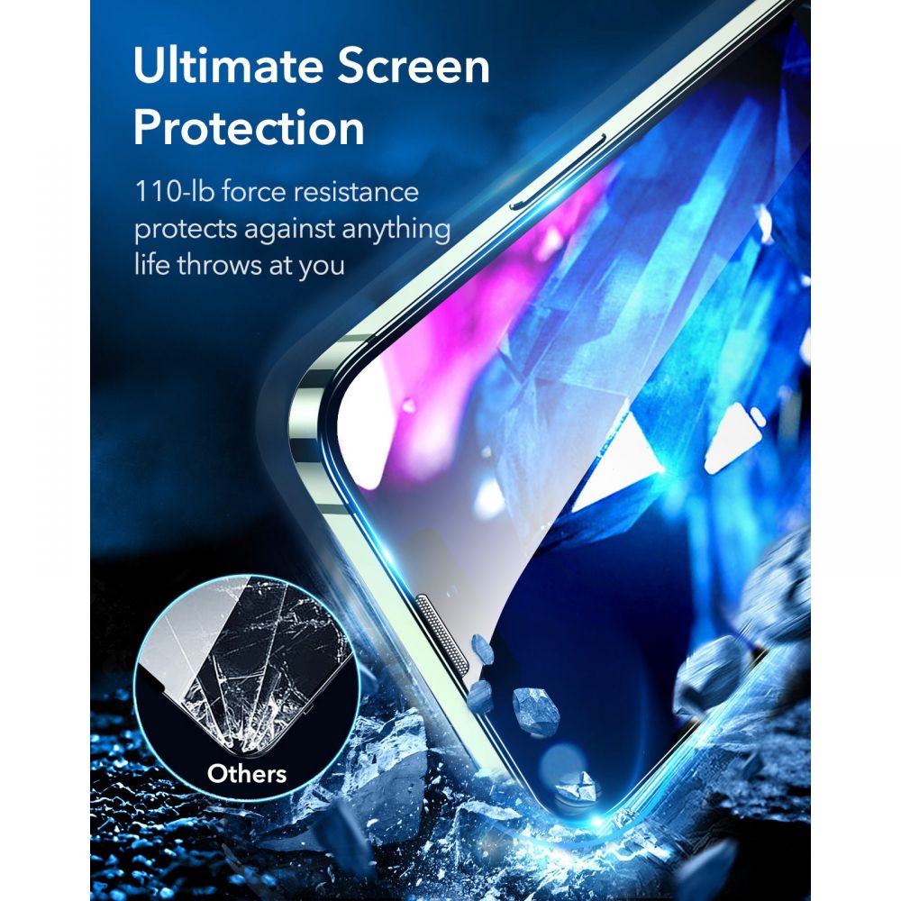 ESR iPhone 13 Pro Max / iPhone 14 Plus Armorite 2.5D Full Screen Tempered Glass Αντιχαρακτικό Γυαλί Οθόνης - 2 Τεμάχια - Black