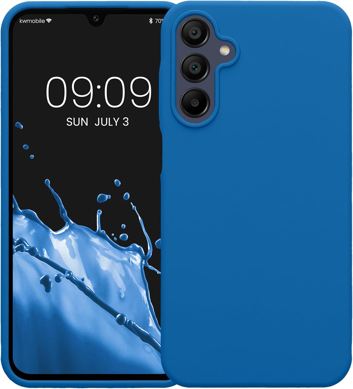KW Samsung Galaxy A15 4G / A15 5G Θήκη Σιλικόνης Rubberized TPU - Blue Reef
