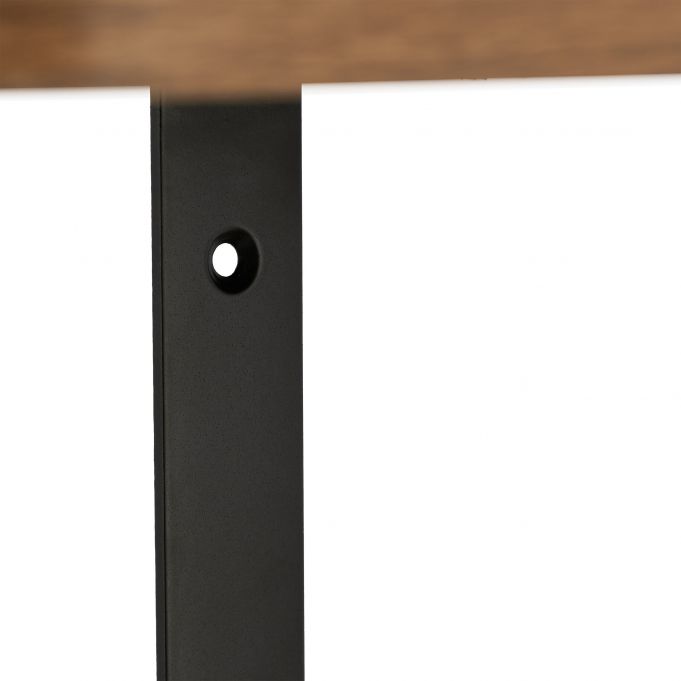 Relaxdays Γωνιακό Ράφι Τοίχου - 42,5 x 26,5 x 26,5 cm - Brown / Black - 4052025338848