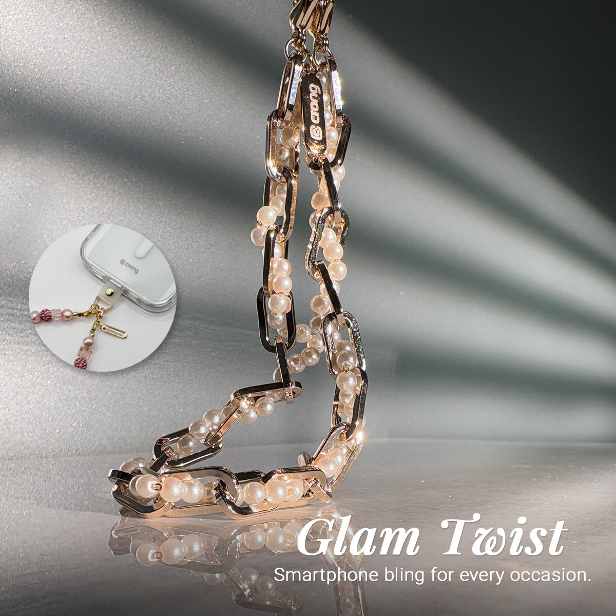 Crong Phone Charm - Λουράκι Κινητού για τον Καρπό - Glam Twist