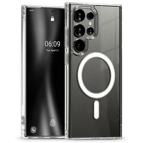 Mercury Samsung Galaxy S24 Ultra MagSafe Jelhard Σκληρή Θήκη με Πλαίσιο Σιλικόνης και MagSafe - Διάφανη