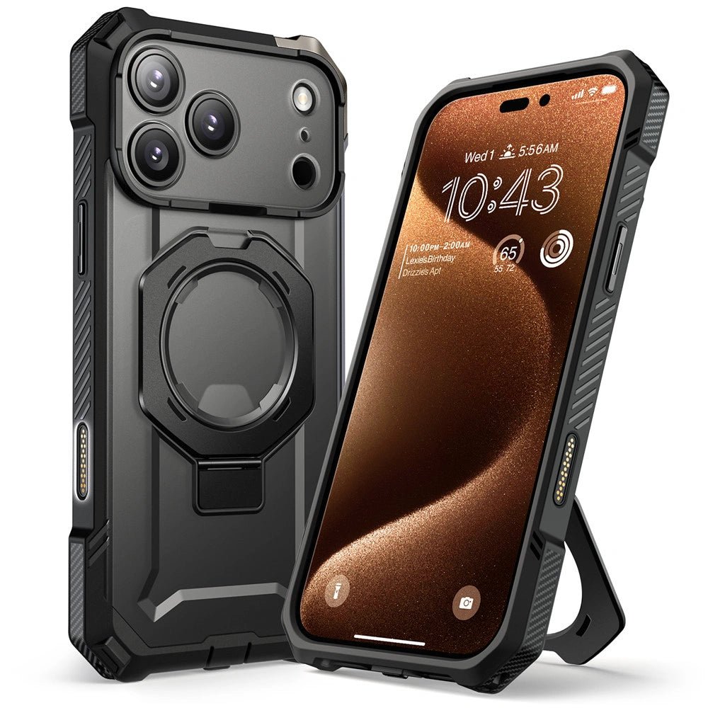 Supcase iPhone 17 Pro - UB Grip Mag - Σκληρή Θήκη με MagSafe και Stand - Black