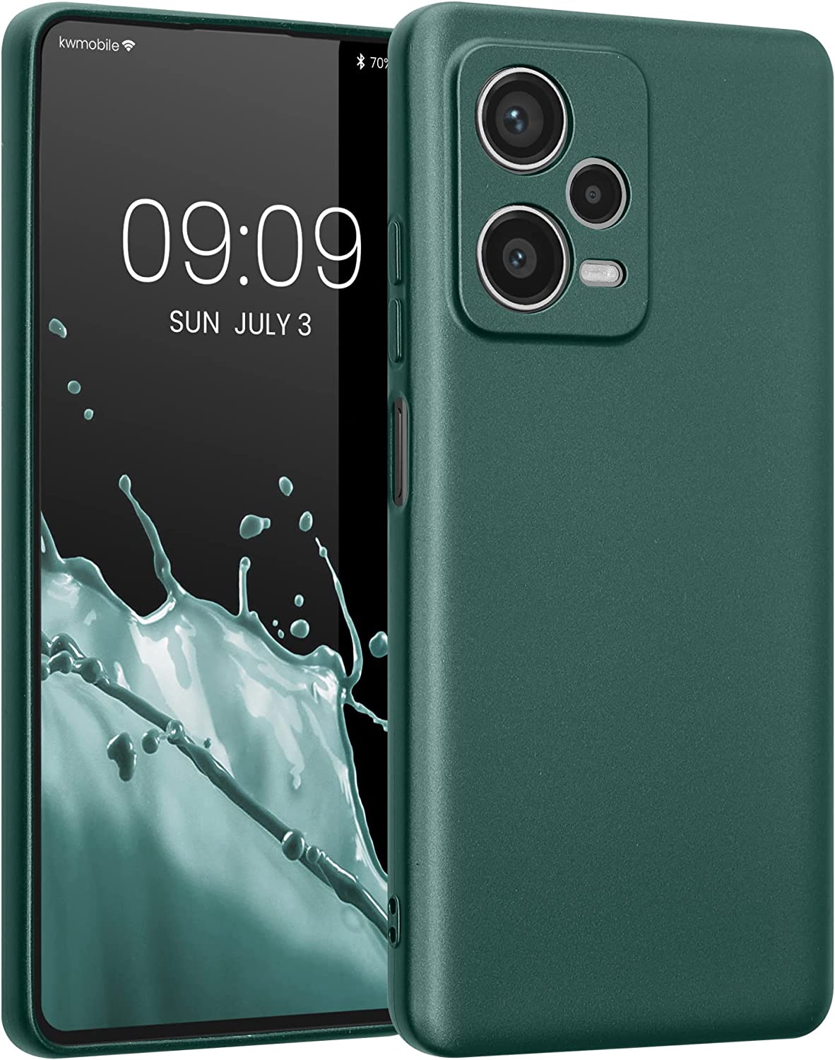 KW Xiaomi Redmi Note 12 Pro+ Θήκη Σιλικόνης TPU - Metallic Teal - 60712.14