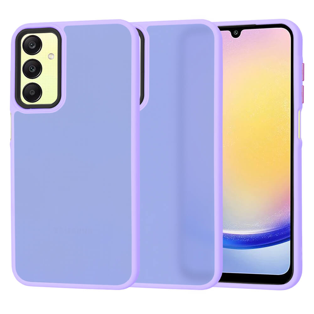 Techsuit Samsung Galaxy A25 5G - HaloFrost Series - Σκληρή Θήκη με Πλαίσιο Σιλικόνης - Light Purple