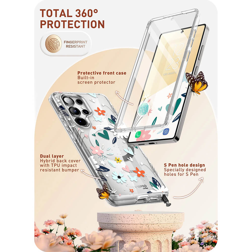 i-Blason Samsung Galaxy S25 Ultra Cosmo Mag Σκληρή Θήκη με Προστασία Οθόνης και Magsafe - Paint