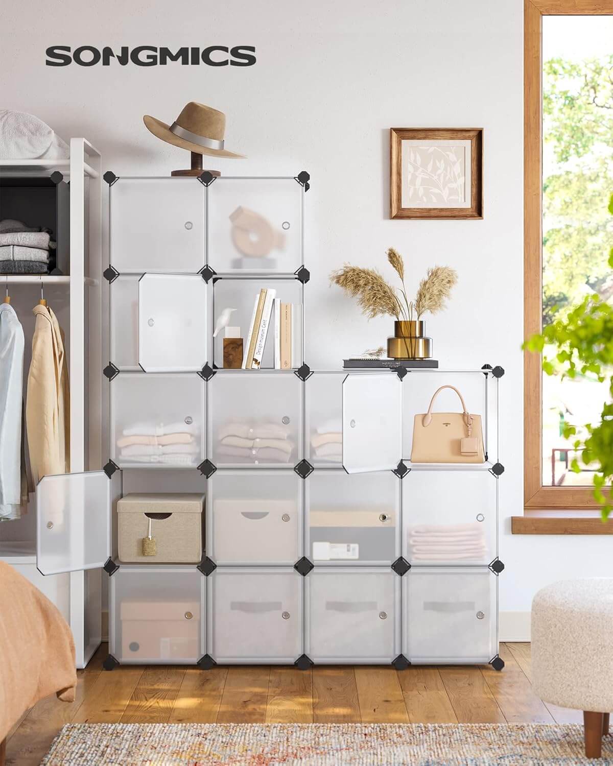 Songmics Σύστημα Αποθήκευσης με 16 Ράφια - White - LPC44BS