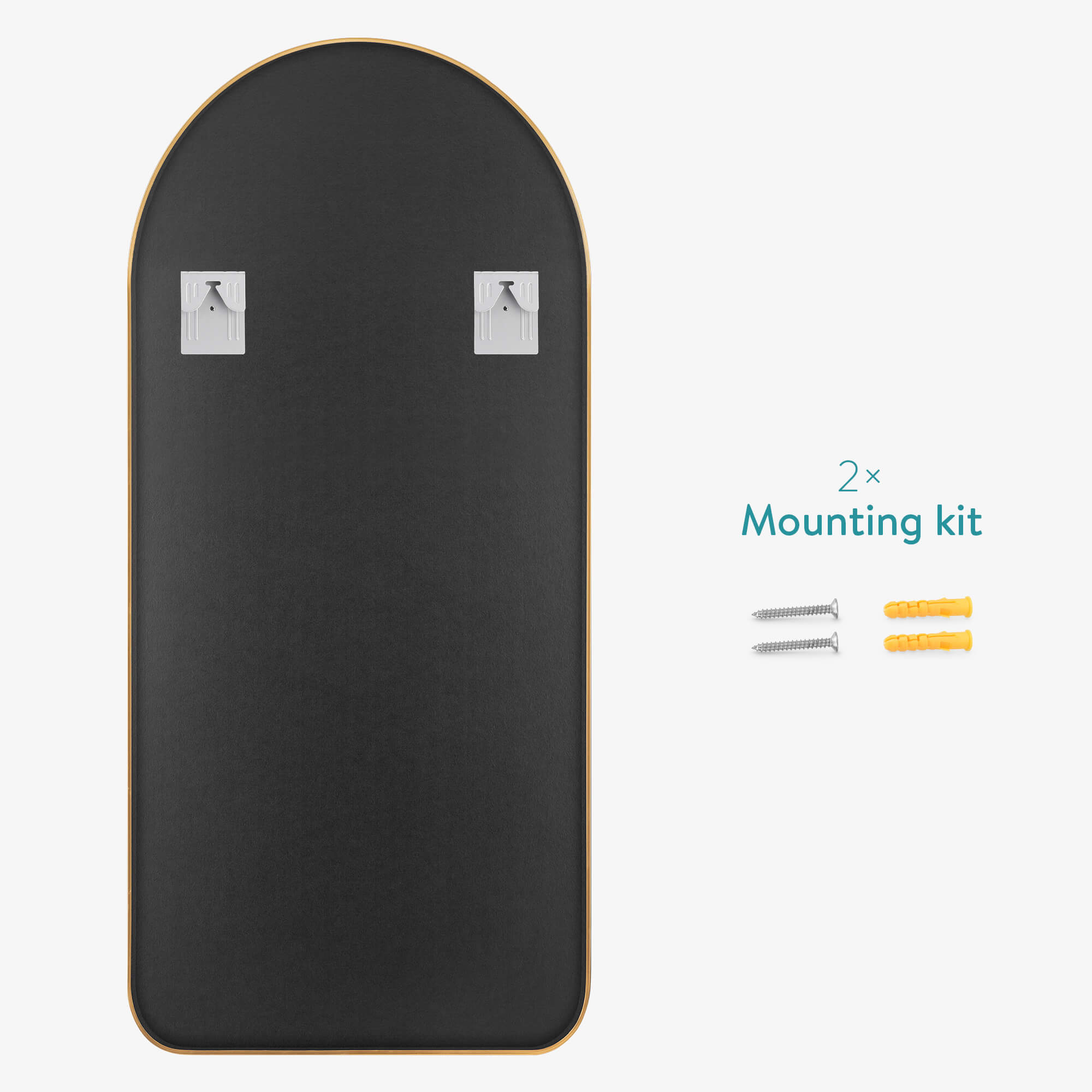 Navaris Τοξοτός Καθρέπτης Τοίχου - 50 x 110 cm - Gold - 55894.21.01